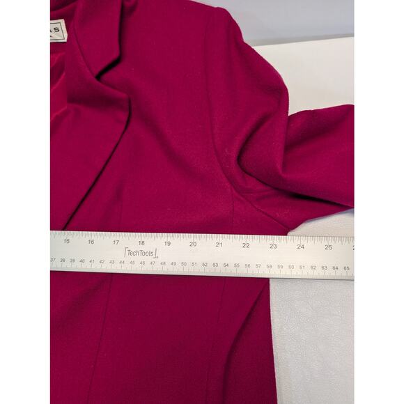 Dumas Blazer Womens LRG 14 Red Wool Jacket One Button Lined Vintage Made In USA - Picture 5 of 13